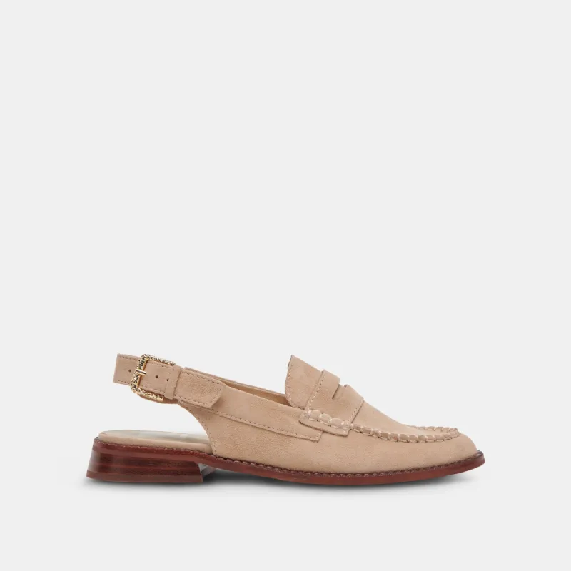 HARDI WIDE LOAFERS CAMEL SUEDE sold by Dolce Vita