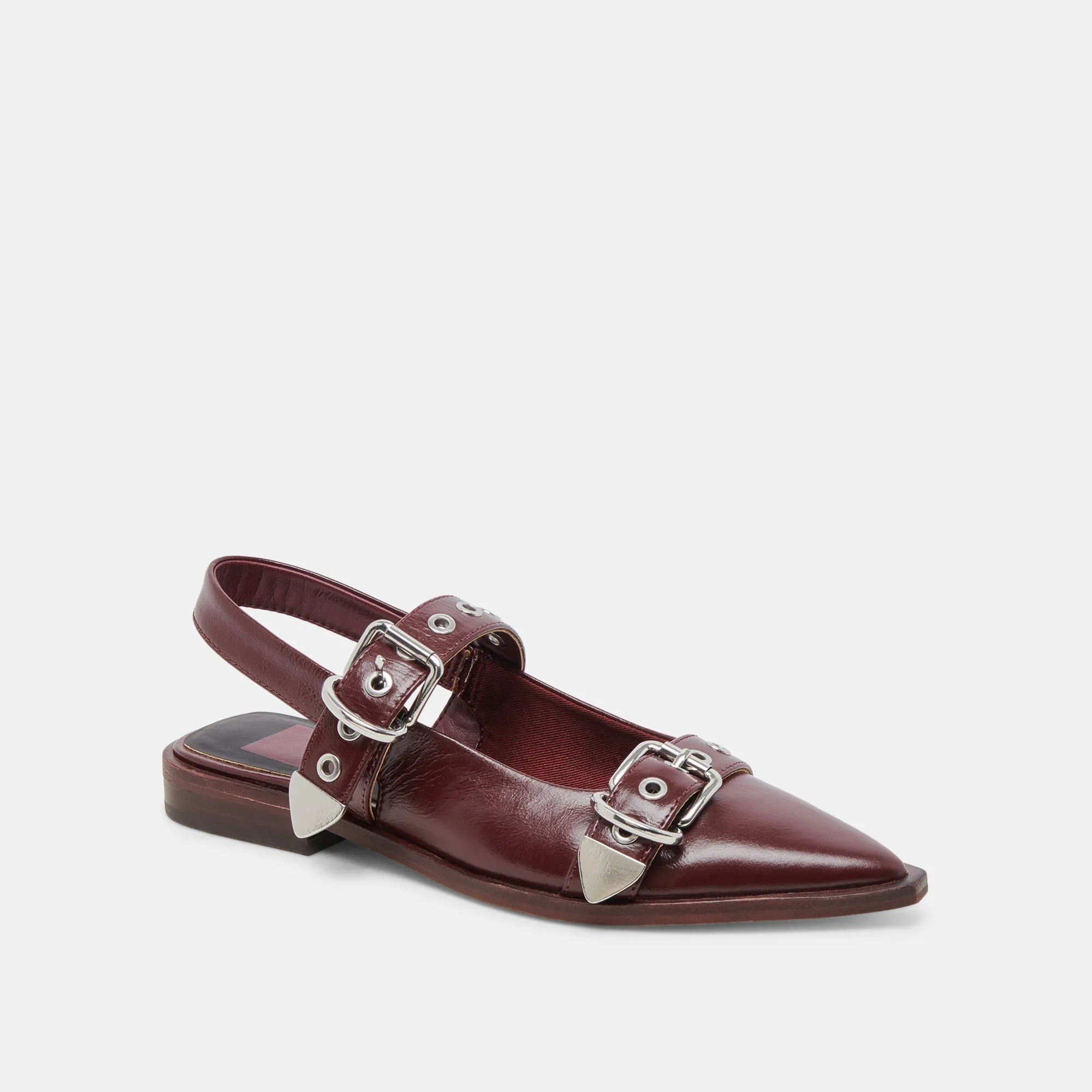 LABELL FLATS BURGUNDY CRINKLE PATENT sold by Dolce Vita product image thumbnail 3