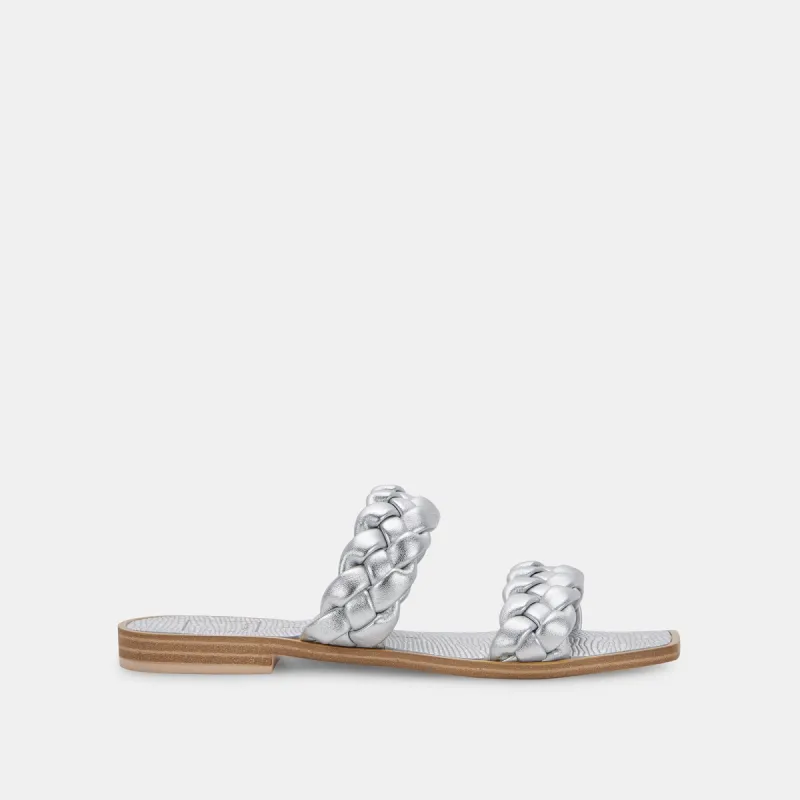 INDY SANDALS SILVER METALLIC STELLA sold by Dolce Vita