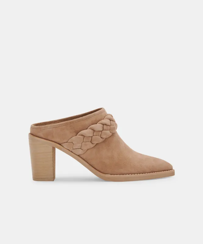 SERLA MULES TRUFFLE SUEDE - re:vita sold by Dolce Vita