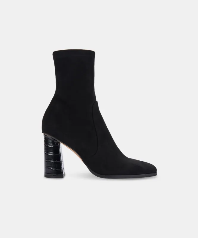 PETYA BOOTIES BLACK STELLA SUEDE sold by Dolce Vita