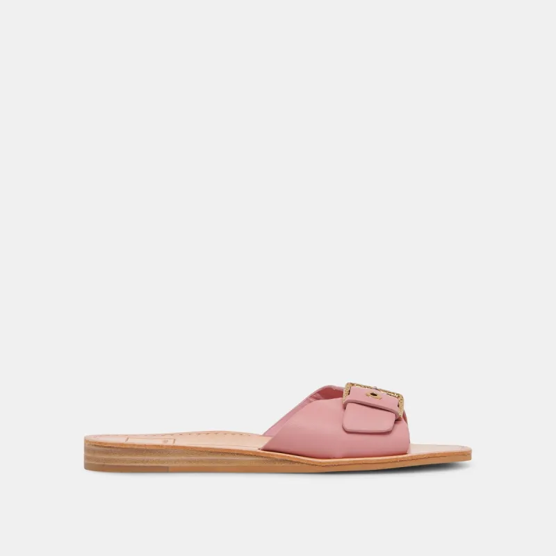 CABANA SANDALS DARK ROSE LEATHER made by Dolce Vita