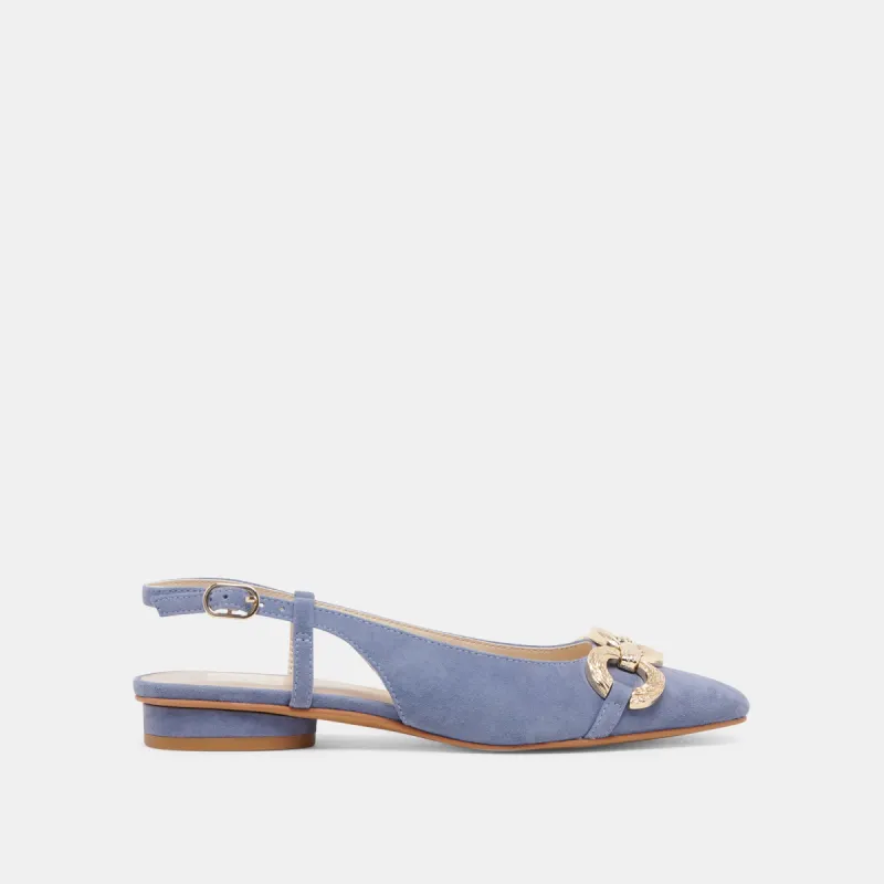 RAMANO FLATS BLUEBELL SUEDE sold by Dolce Vita