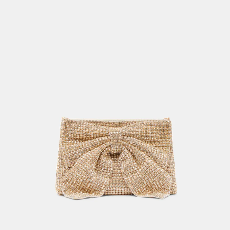 ISABELLA CLUTCH GOLD RHINESTONE MESH sold by Dolce Vita