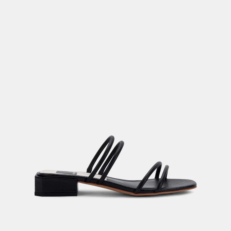 HAIZE SANDALS IN BLACK STELLA - re:vita sold by Dolce Vita