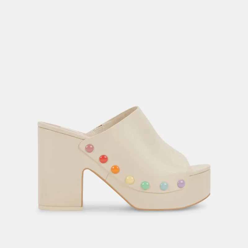 EMOL PRIDE HEELS IVORY LEATHER sold by Dolce Vita