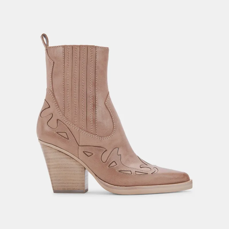 BEAUX BOOTS TAUPE LEATHER sold by Dolce Vita