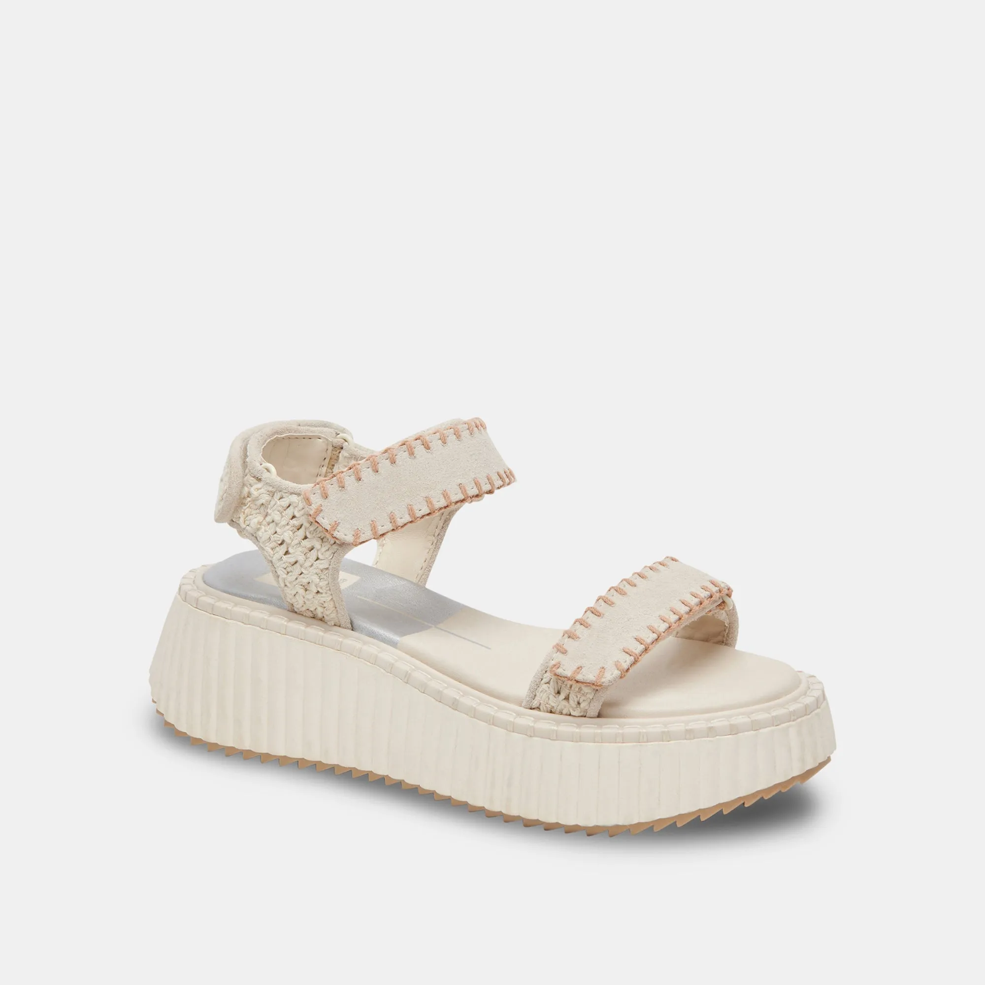 DEBRA SANDALS IVORY SUEDE - re:vita sold by Dolce Vita product image thumbnail 3