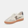 NOTICE WIDE SNEAKERS WHITE GREY LEATHER sold by Dolce Vita