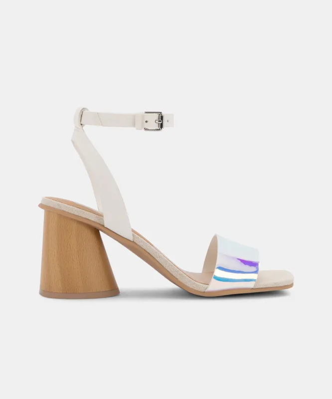 HAZEL HEELS SILVER IRIDESCENT - re:vita sold by Dolce Vita