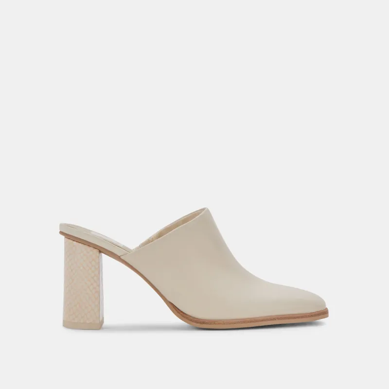 PAREZ MULES CREAM LEATHER sold by Dolce Vita