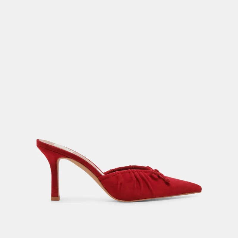 KAIRI HEELS CRIMSON SUEDE sold by Dolce Vita
