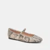 REYES BALLET FLATS BLACK WHITE SNAKE EMBOSSED sold by Dolce Vita