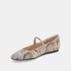 REYES BALLET FLATS BLACK WHITE SNAKE EMBOSSED sold by Dolce Vita