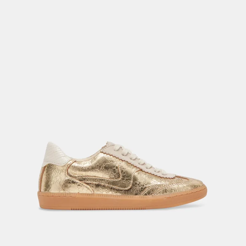 NOTICE WIDE SNEAKERS GOLD DISTRESSED LEATHER sold by Dolce Vita