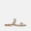 ILVA SANDALS GREY WHITE EMBOSSED LEATHER sold by Dolce Vita