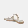 ILVA SANDALS GREY WHITE EMBOSSED LEATHER sold by Dolce Vita