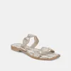 ILVA SANDALS GREY WHITE EMBOSSED LEATHER sold by Dolce Vita