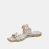 ILVA SANDALS GREY WHITE EMBOSSED LEATHER sold by Dolce Vita