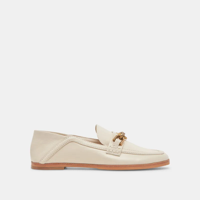 REIGN FLATS IVORY LEATHER sold by Dolce Vita