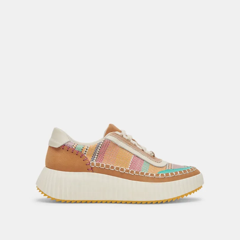 DOLEN SNEAKERS TAN MULTI RAFFIA sold by Dolce Vita
