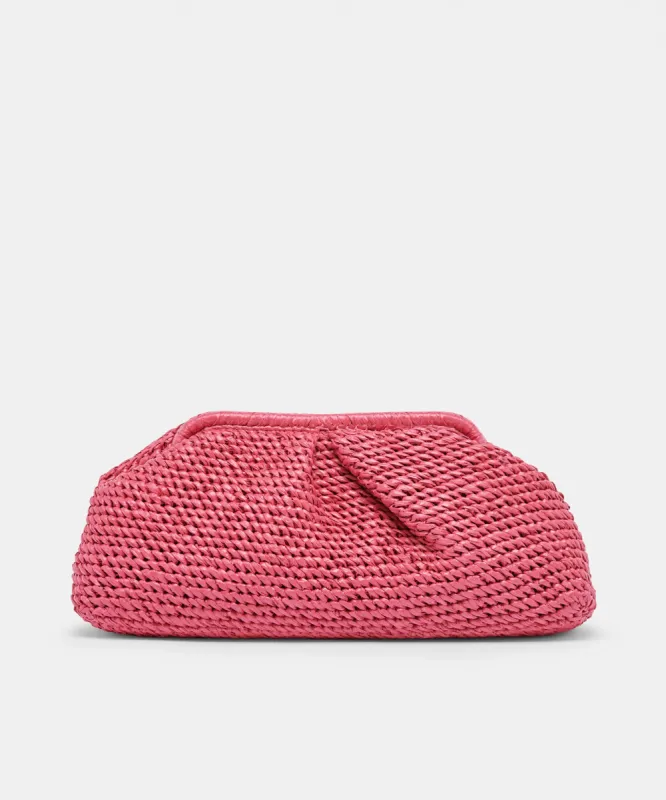 CRISSY CLUTCH ORCHID RAFFIA sold by Dolce Vita