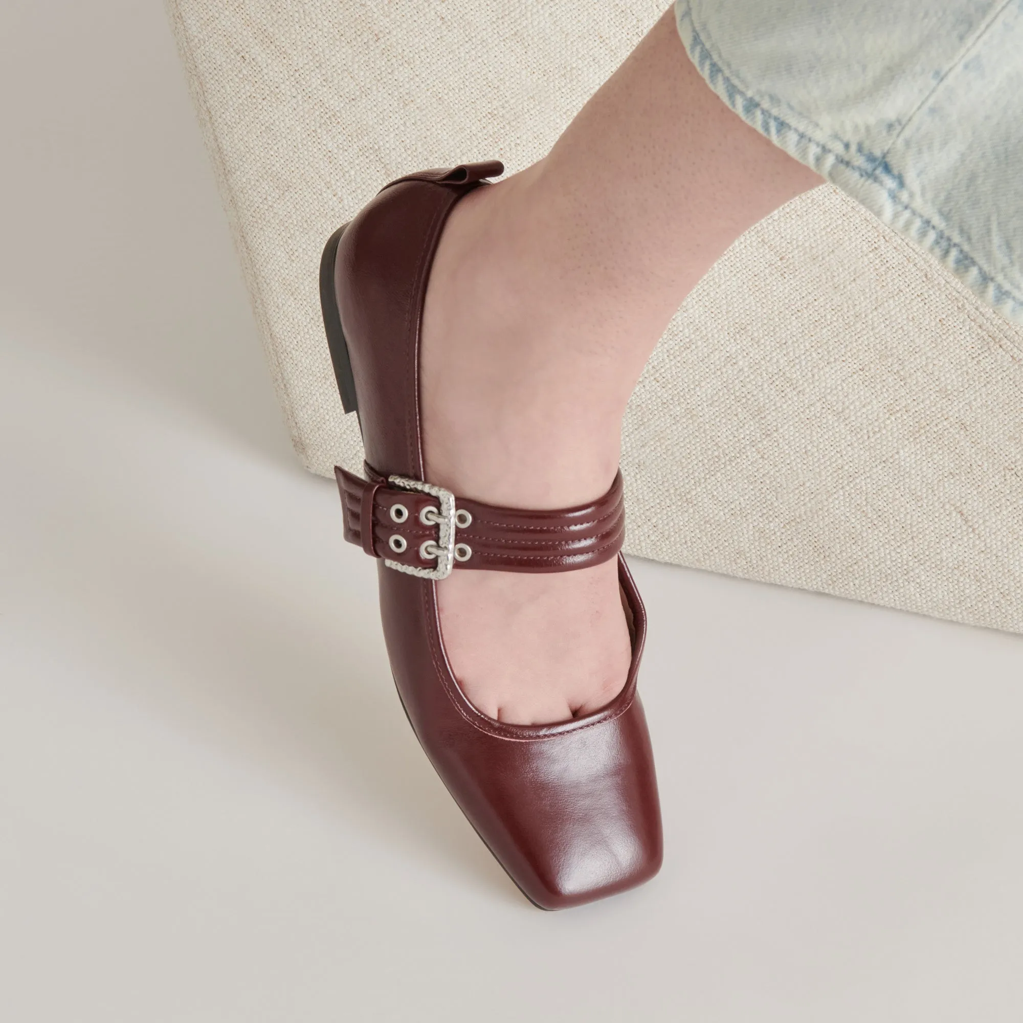 ARORA BALLET FLATS BURGUNDY CRINKLE PATENT sold by Dolce Vita product image thumbnail 4