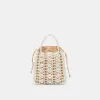 ADELINE HANDBAG NATURAL PEARL RAFFIA sold by Dolce Vita