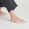 RAMANO FLATS PLATINUM DISTRESSED LEATHER sold by Dolce Vita