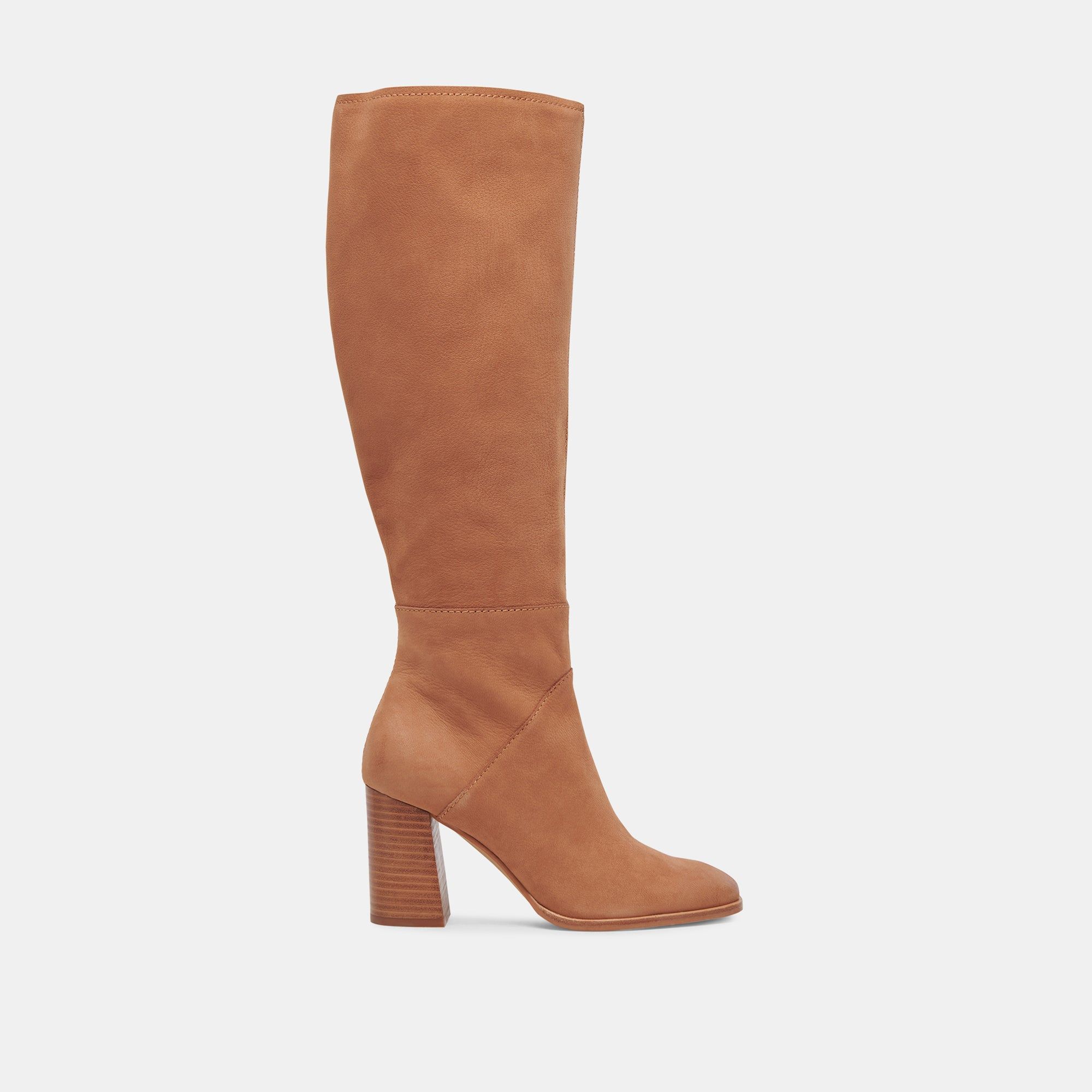 FYNN EXTENDED CALF BOOTS BROWN NUBUCK sold by Dolce Vita