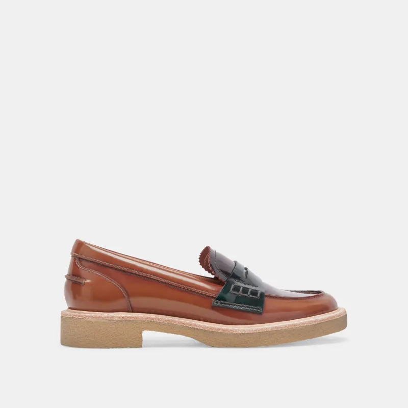ARABEL LOAFERS BURGUNDY MULTI PATENT LEATHER sold by Dolce Vita