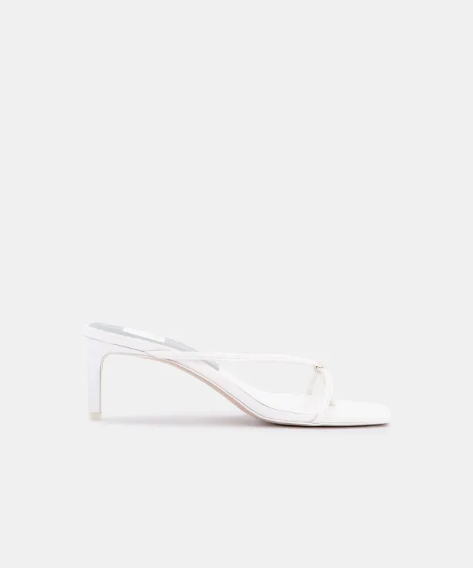 KAYDEN HEELS WHITE LEATHER - re:vita sold by Dolce Vita