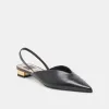 BYANCA FLATS BLACK LEATHER sold by Dolce Vita