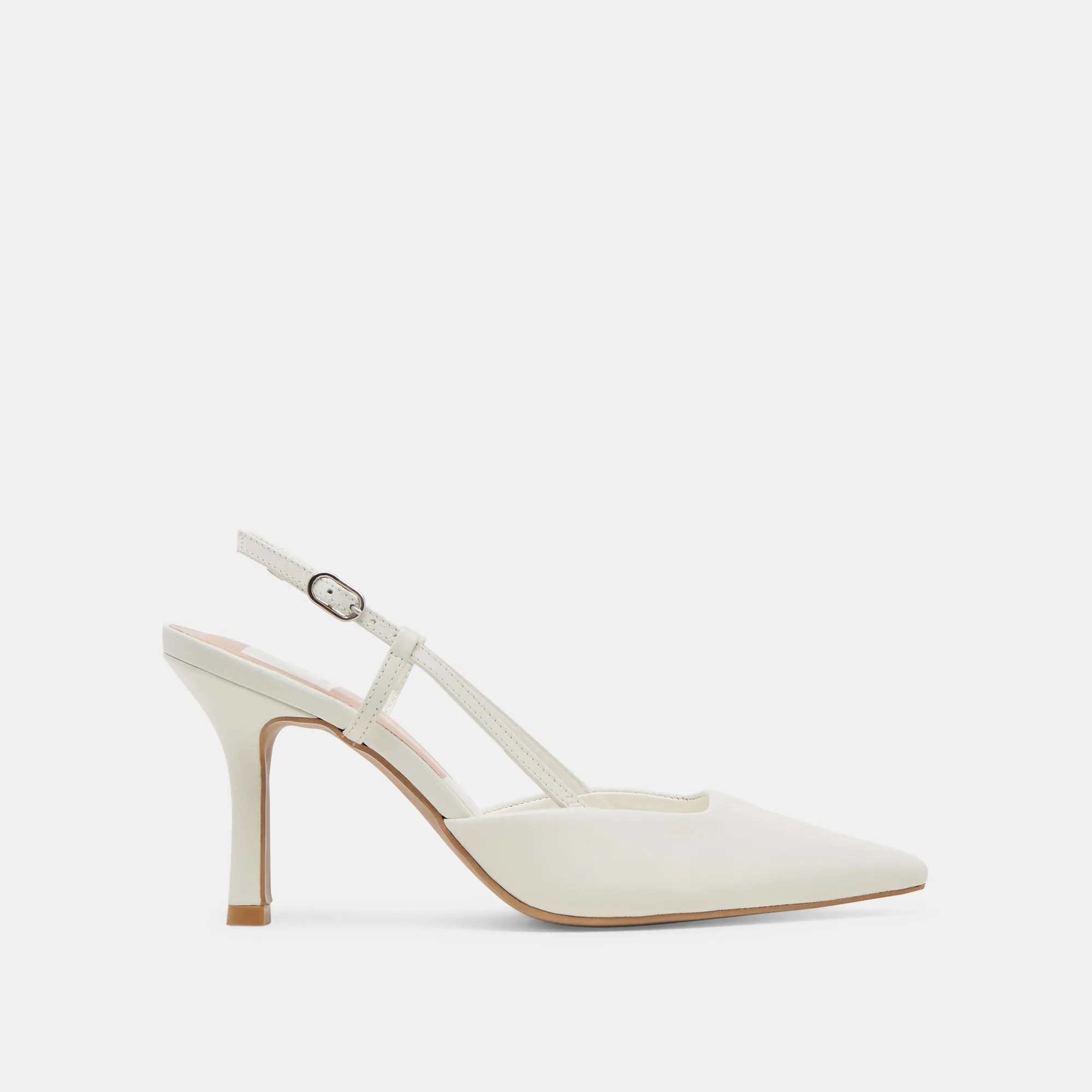 KIM HEELS WHITE LEATHER sold by Dolce Vita