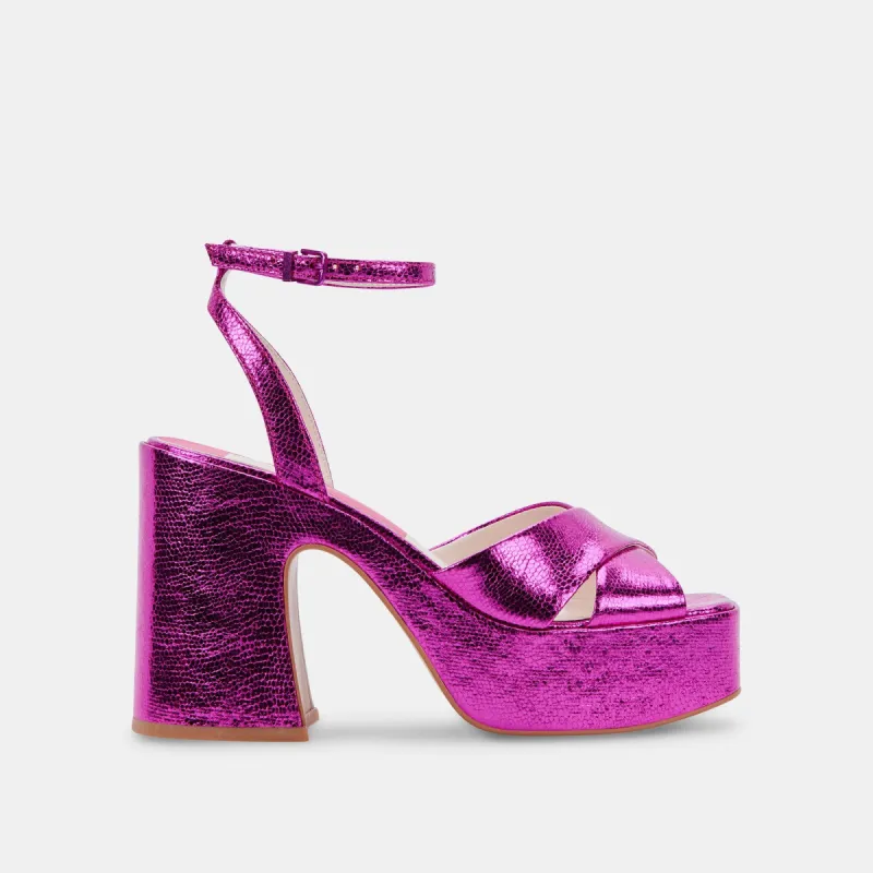 WESSI HEELS ELECTRIC PINK CRACKLED STELLA sold by Dolce Vita
