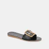 DASA SANDALS NOIR EMBOSSED LEATHER sold by Dolce Vita
