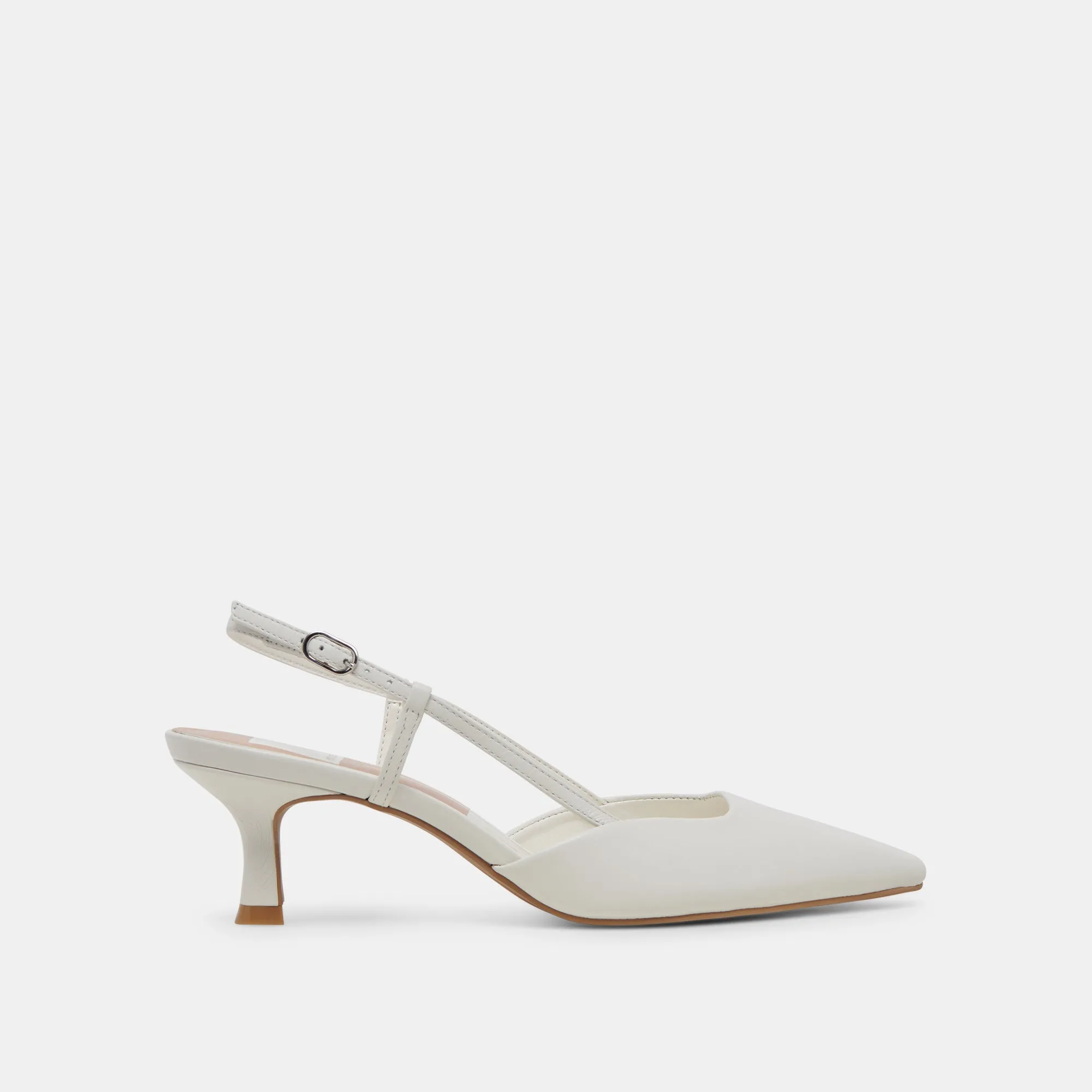 ODELA HEELS WHITE LEATHER sold by Dolce Vita