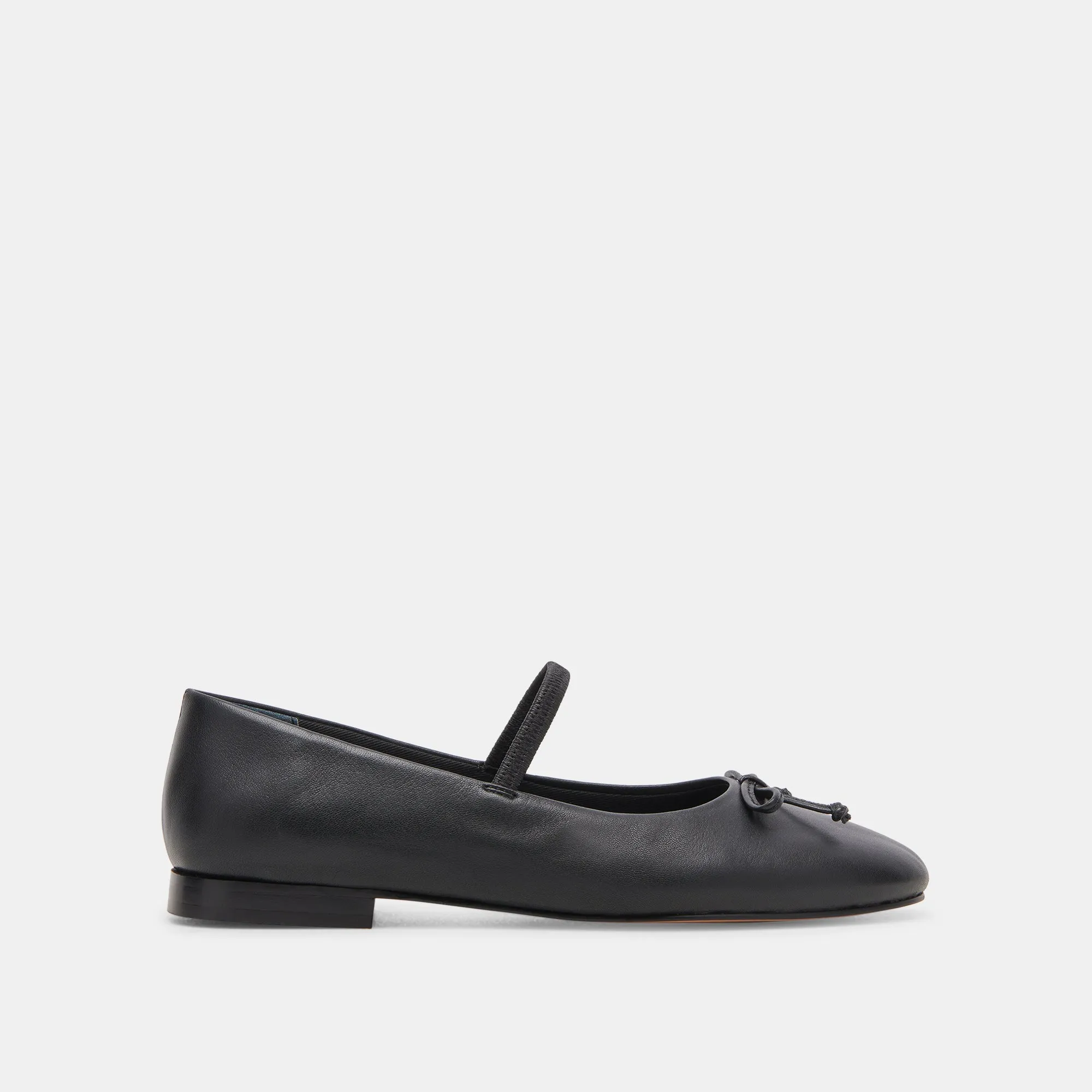 CARIN BALLET FLATS BLACK LEATHER sold by Dolce Vita