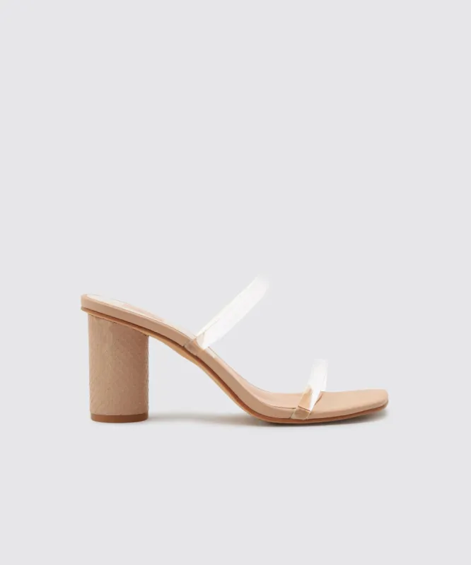 NOLES WIDE HEELS NUDE CRYSTAL sold by Dolce Vita