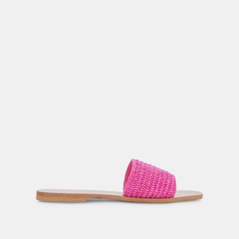 BELLE SANDALS ORCHID RAFFIA sold by Dolce Vita