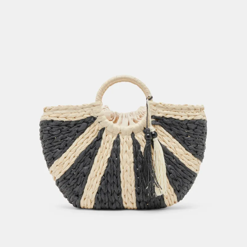ESTELLE HANDBAG BLACK RAFFIA sold by Dolce Vita