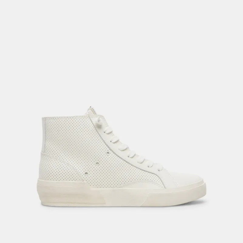 ZOHARA SNEAKERS WHITE PERFORATED LEATHER sold by Dolce Vita