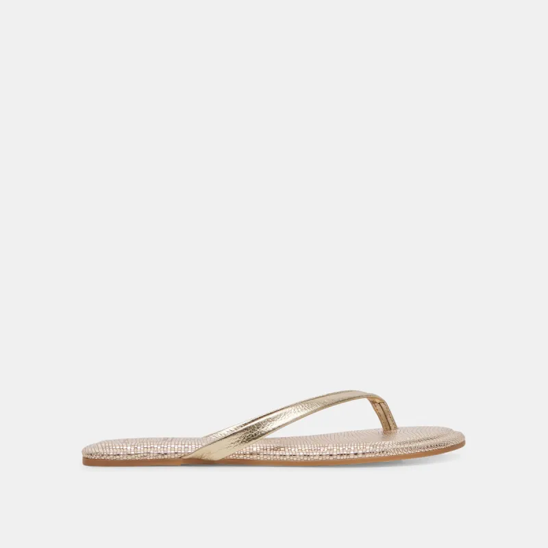 LAYNEY SANDALS LIGHT GOLD METALLIC LEATHER sold by Dolce Vita