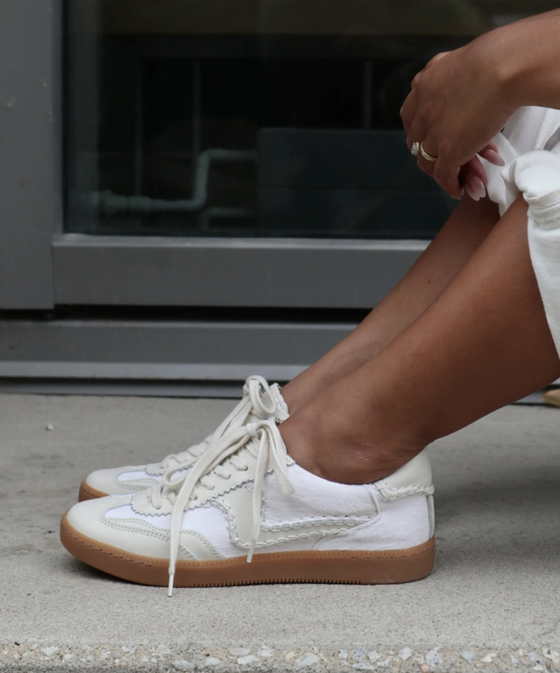NOTICE STITCH SNEAKERS IVORY CALF HAIR sold by Dolce Vita product image thumbnail 2