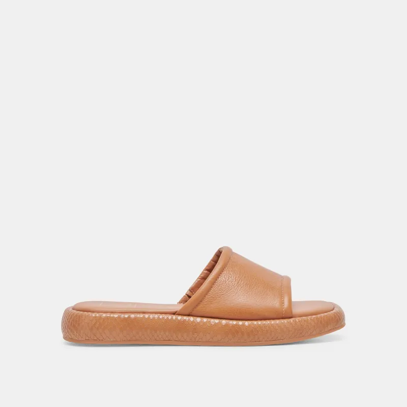 AISHA SANDALS TAN LEATHER - re:vita sold by Dolce Vita