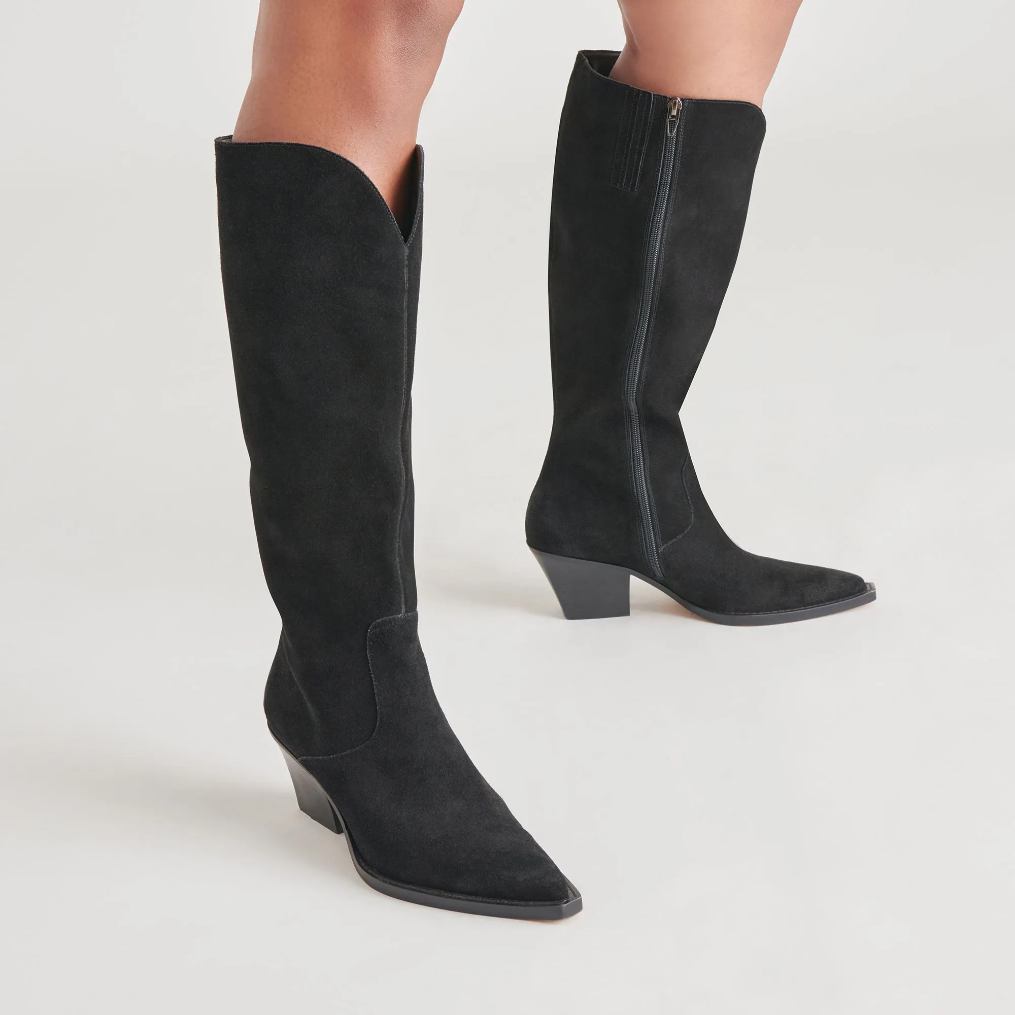 RAJ WIDE CALF BOOTS ONYX SUEDE sold by Dolce Vita product image thumbnail 2