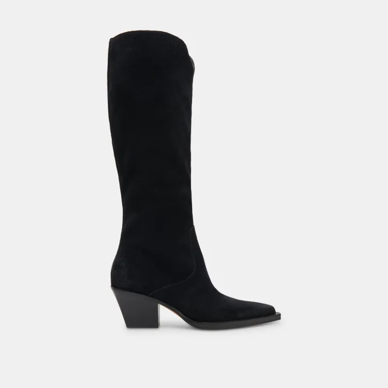 RAJ WIDE CALF BOOTS ONYX SUEDE sold by Dolce Vita