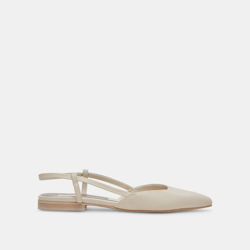 NARAH FLATS IVORY LEATHER sold by Dolce Vita