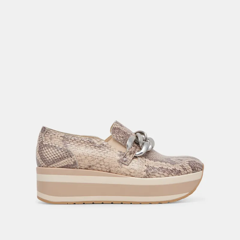 JHENEE SNEAKERS SAND SNAKE EMBOSSED sold by Dolce Vita