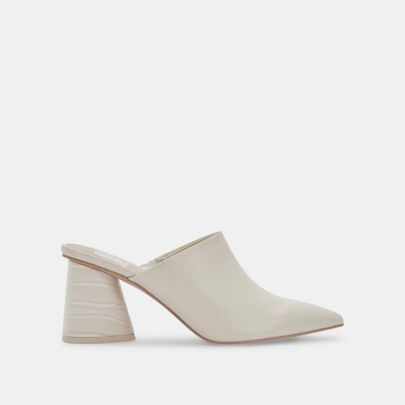 AYDIN MULES IVORY LEATHER sold by Dolce Vita